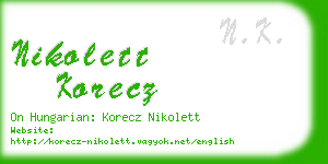 nikolett korecz business card